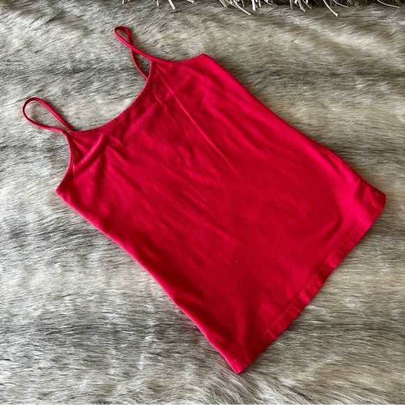 TIME AND TRU Salmon Pink Orange Tank Top Cami Stretch Loungewear Small - Picture 1 of 7